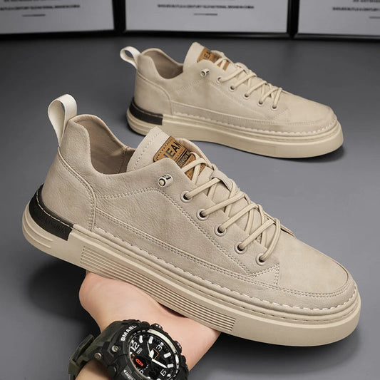 Veelzijdige sneaker casual leer heren - Gerro